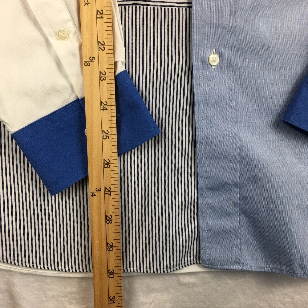 Paul Fredrick‎ Shirt Mens Large Multi-Pattern Panels Classic Fit